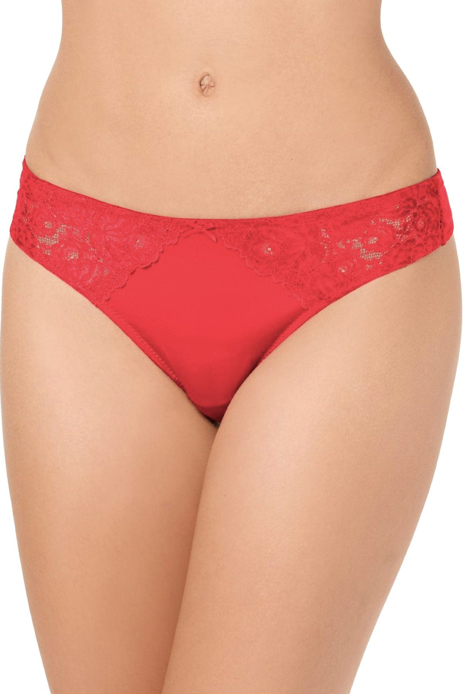 INC International Concepts Smooth Lace Thong in Radiant Rose