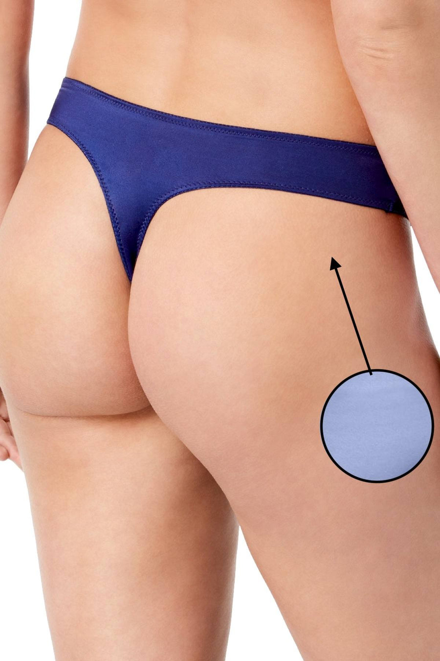 INC International Concepts Smooth Lace Thong in Yacht Blue