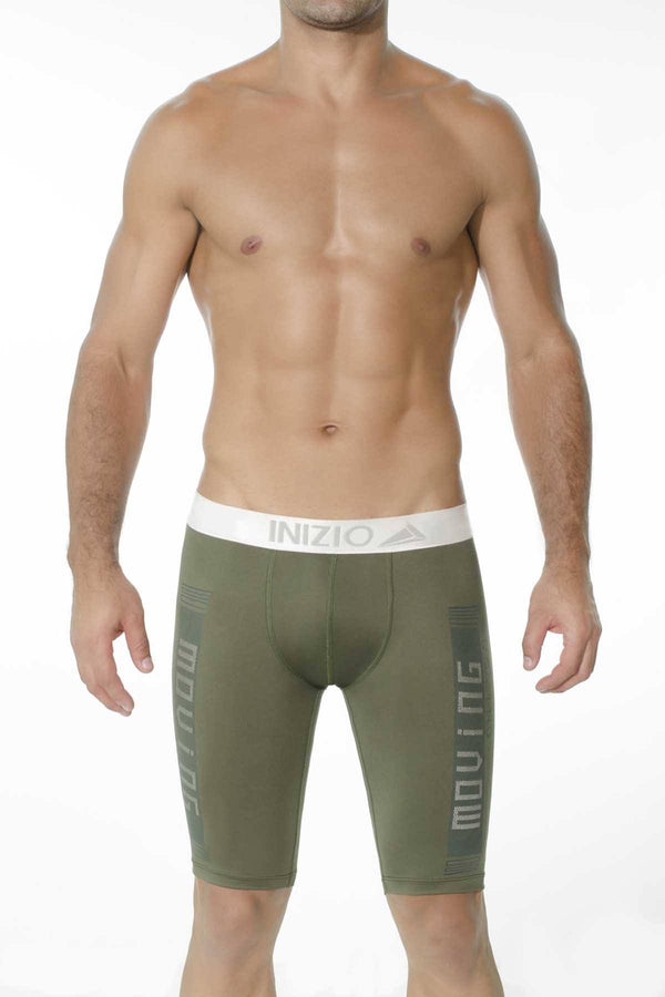 INIZIO Green Athletic Movi Microfiber Boxer Brief