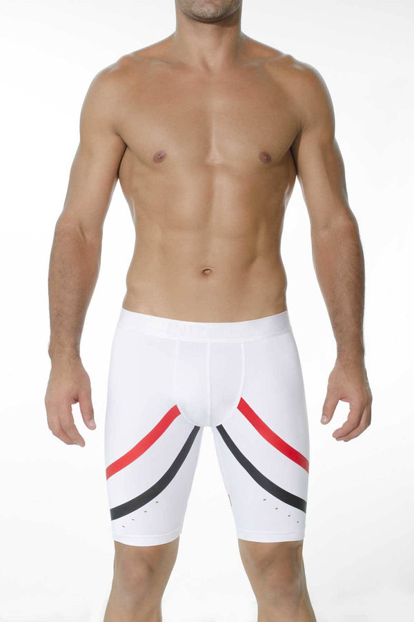 INIZIO White Athletic Logy Microfiber Boxer Brief