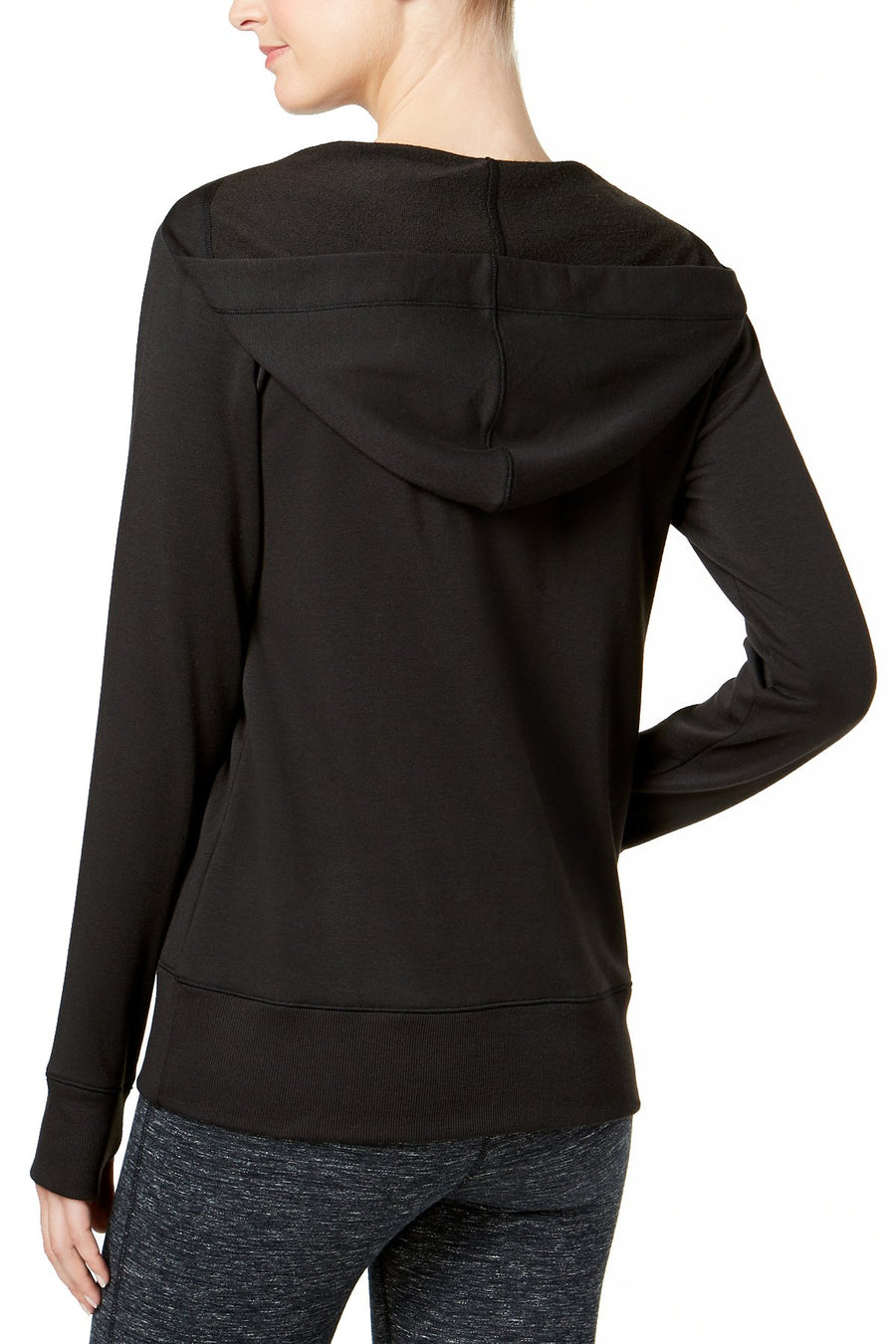 Ideology Black-Noir Lace-Up Hoodie