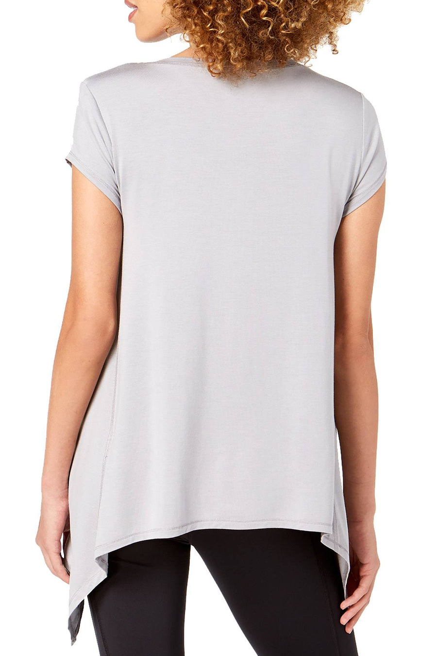 Ideology Grey Whisper Draped Modal T-Shirt