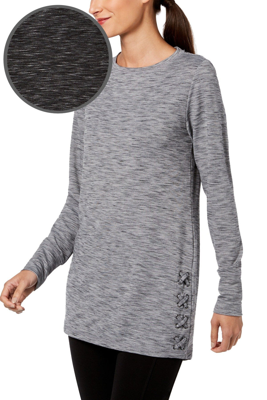 Ideology Noir Crisscross-Side Tunic