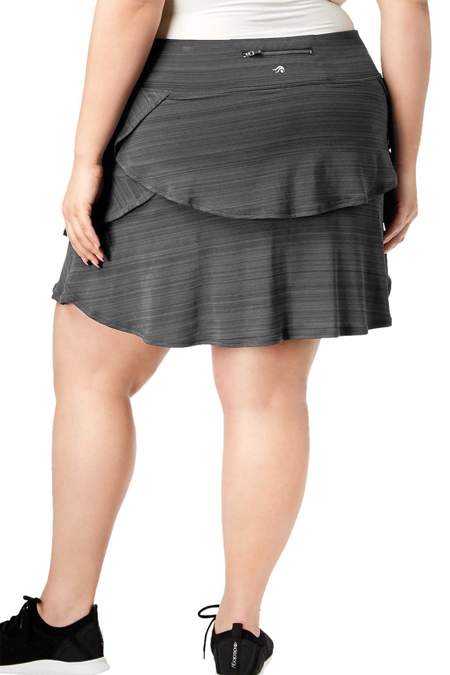 Ideology PLUS Deep Charcoal Flattering Ruffled Skort