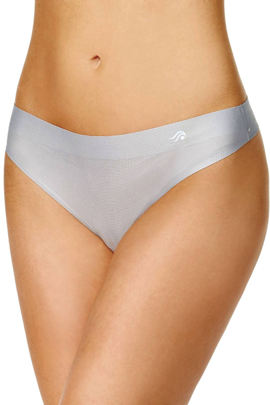 Ideology Sport Mesh Thong in Silver Ice