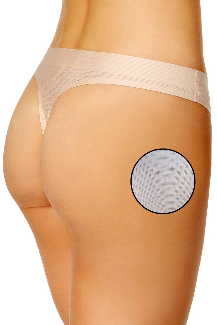 Ideology Sport Mesh Thong in Silver Ice