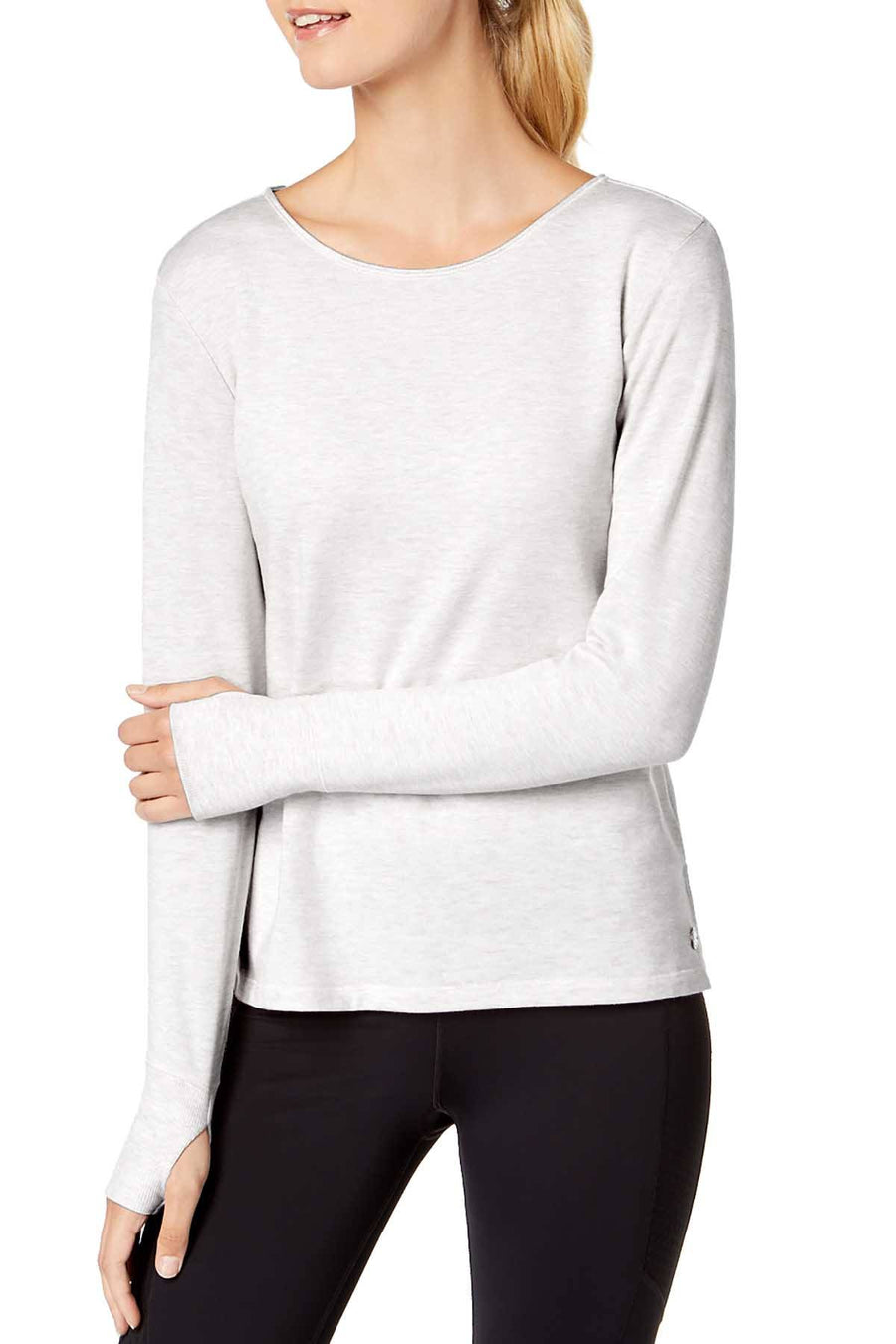Ideology White Heather CutOut Back Top