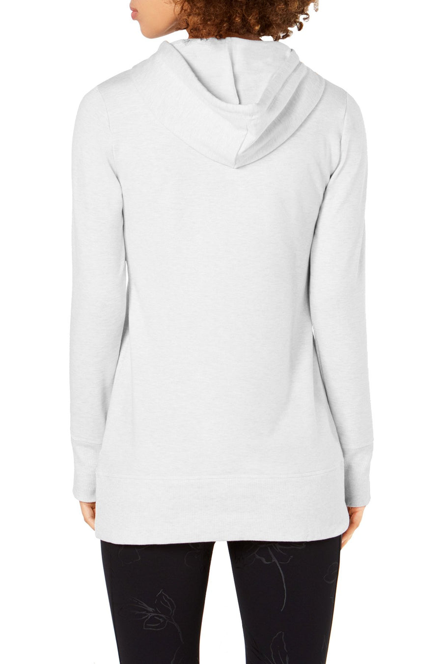 Ideology White Heather Long Sleeve Essential Hoodie
