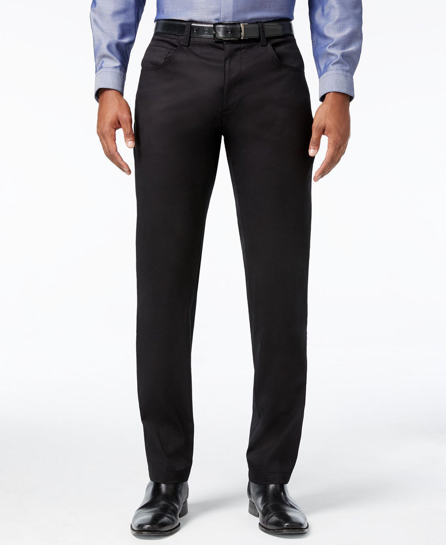 Inc International Concepts I.n.c. Deep Black Stretch Pants Deep Black