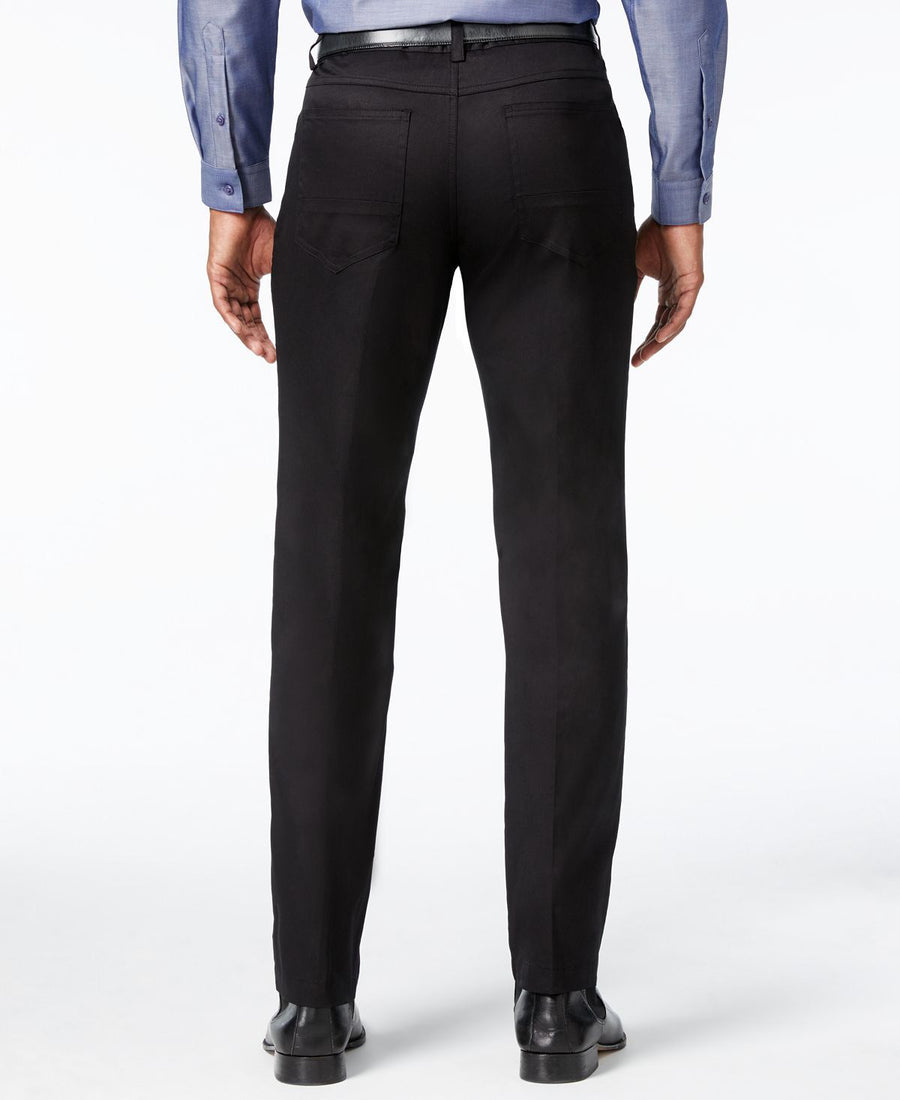 Inc International Concepts I.n.c. Deep Black Stretch Pants Deep Black