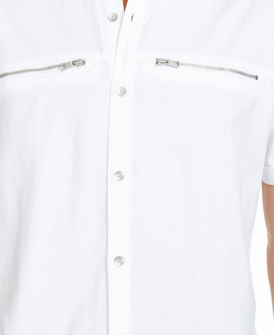 Inc International Concepts I.n.c. Regular-fit Solid Shirt White Pure