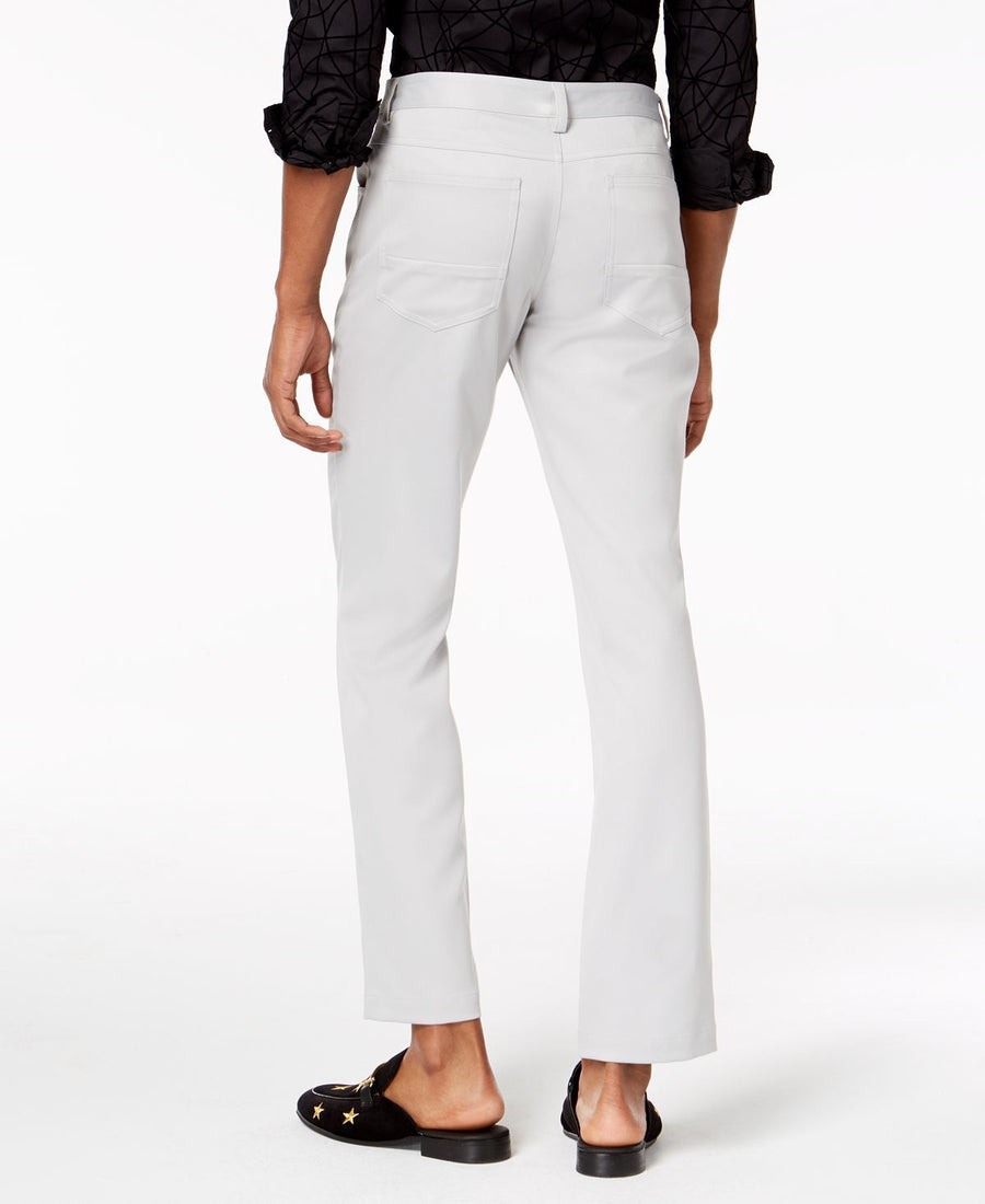 Inc International Concepts I.n.c. Shiny Slim-fit Stretch Pants Stucco Grey