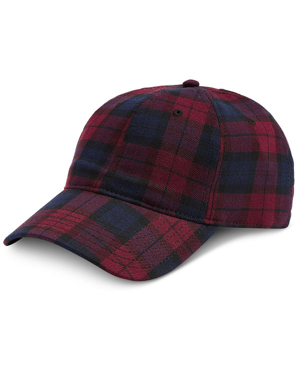 Inc International Concepts I.n.c. Tartan Baseball Cap Burgundy Combo