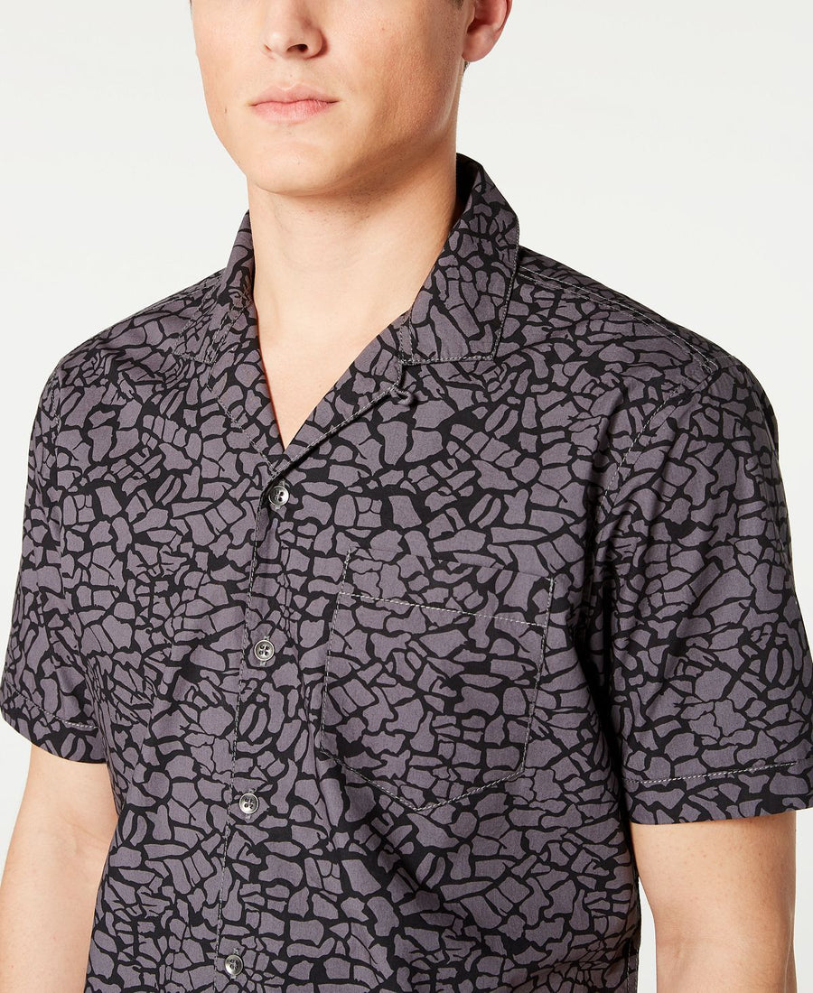 Inc International Concepts Inc Animal Print Camp Shirt Iron Gate