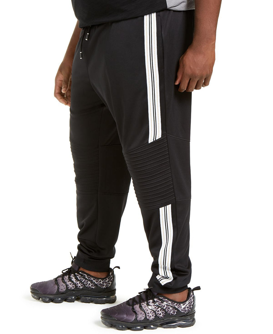 Inc International Concepts Inc Big & Tall Moto Side Stripe Joggers Deep Black