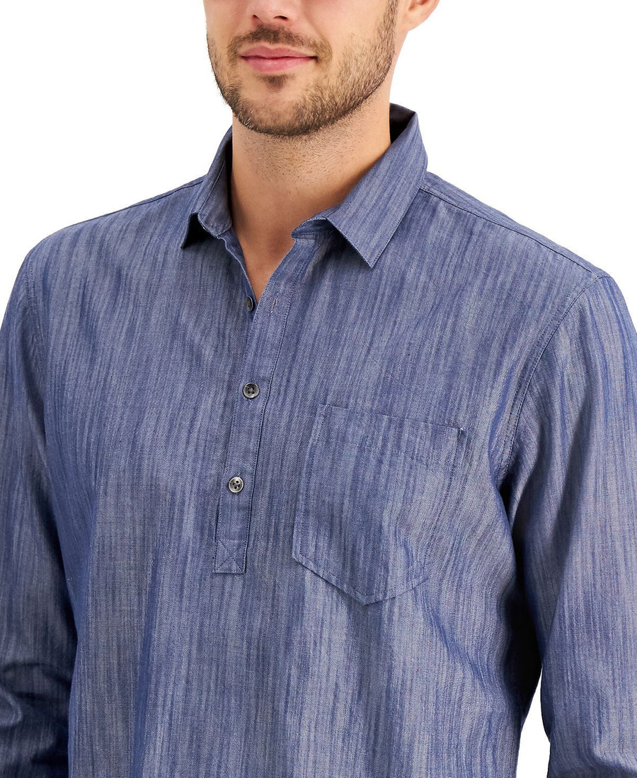 Inc International Concepts Inc Chambray Popover Shirt Timeless Navy