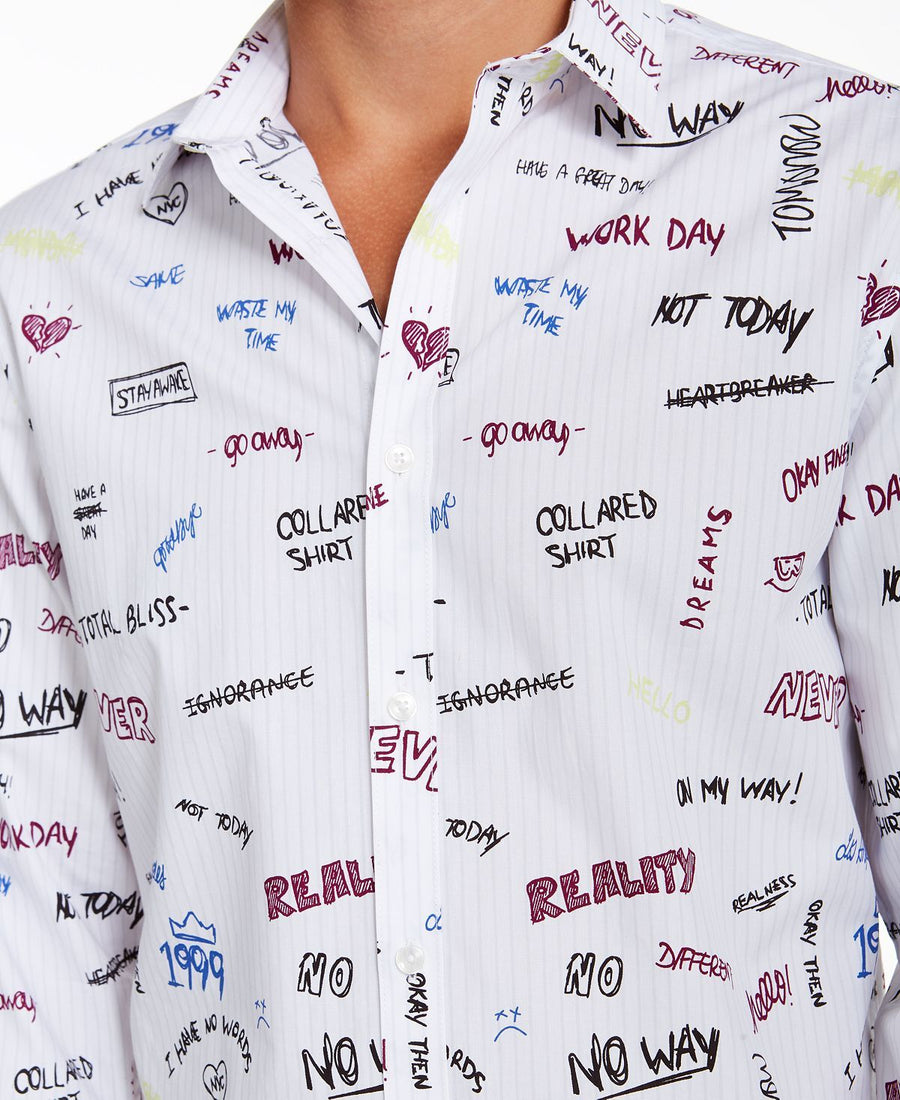 Inc International Concepts Inc Expressions Print Shirt White Combo