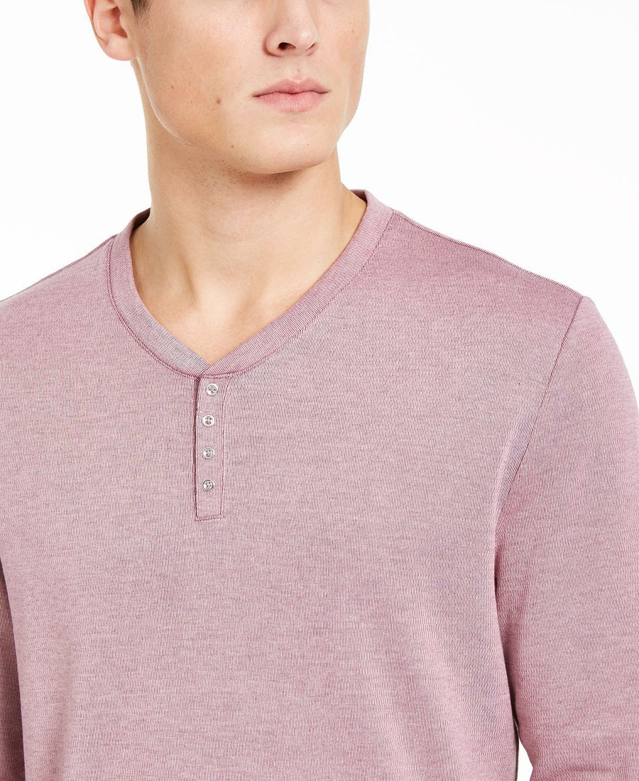 Inc International Concepts Inc Radar Long-sleeve Henley Pale Mauve