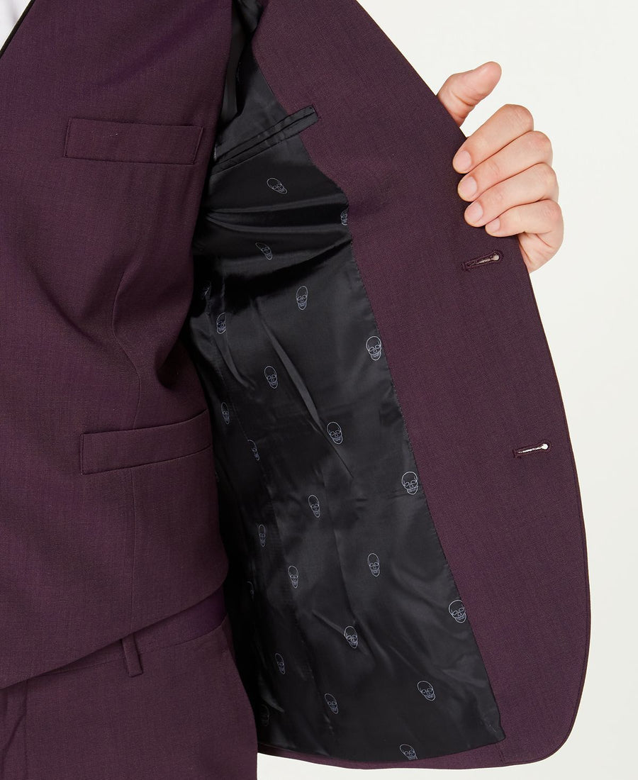 Inc International Concepts Inc Slim-fit Skull-lined Blazer Grape Rioja
