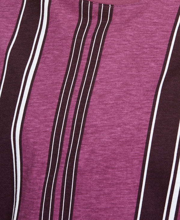 Inc International Concepts Inc Tea Date Stripe T-shirt Rose Plum