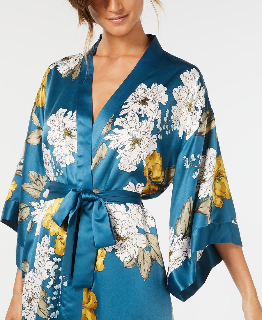 Inc International Concepts Inc Wo Floral-print Kimono Robe Large Floral