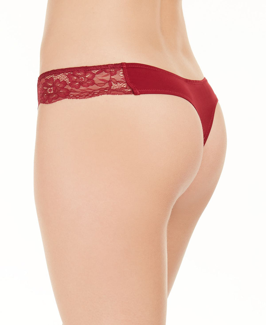 Inc International Concepts Inc Wo Lace-trim Thong Underwear Cherry Pie