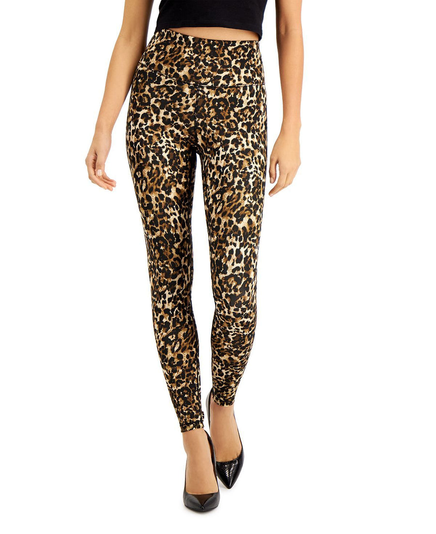 Inc International Concepts Leopard-print Compression Leggings Nude