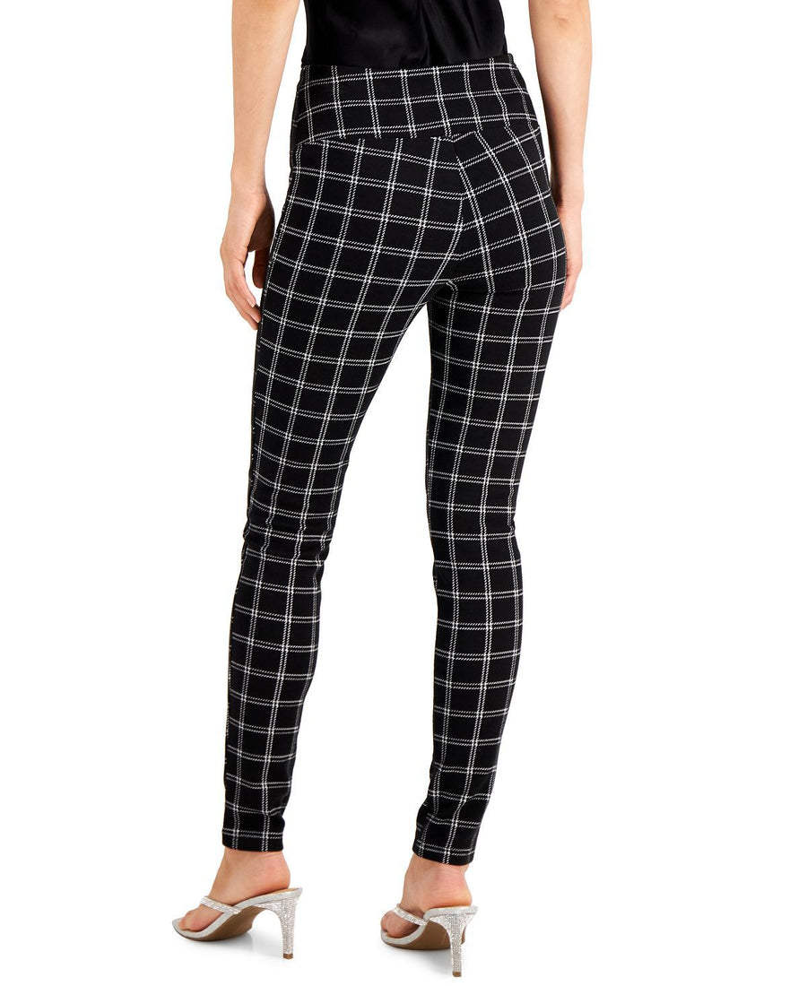 Inc International Concepts Plaid Leggings Black Check