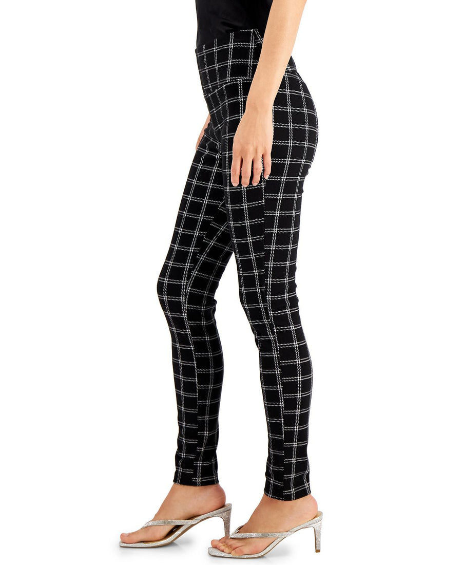Inc International Concepts Plaid Leggings Black Check