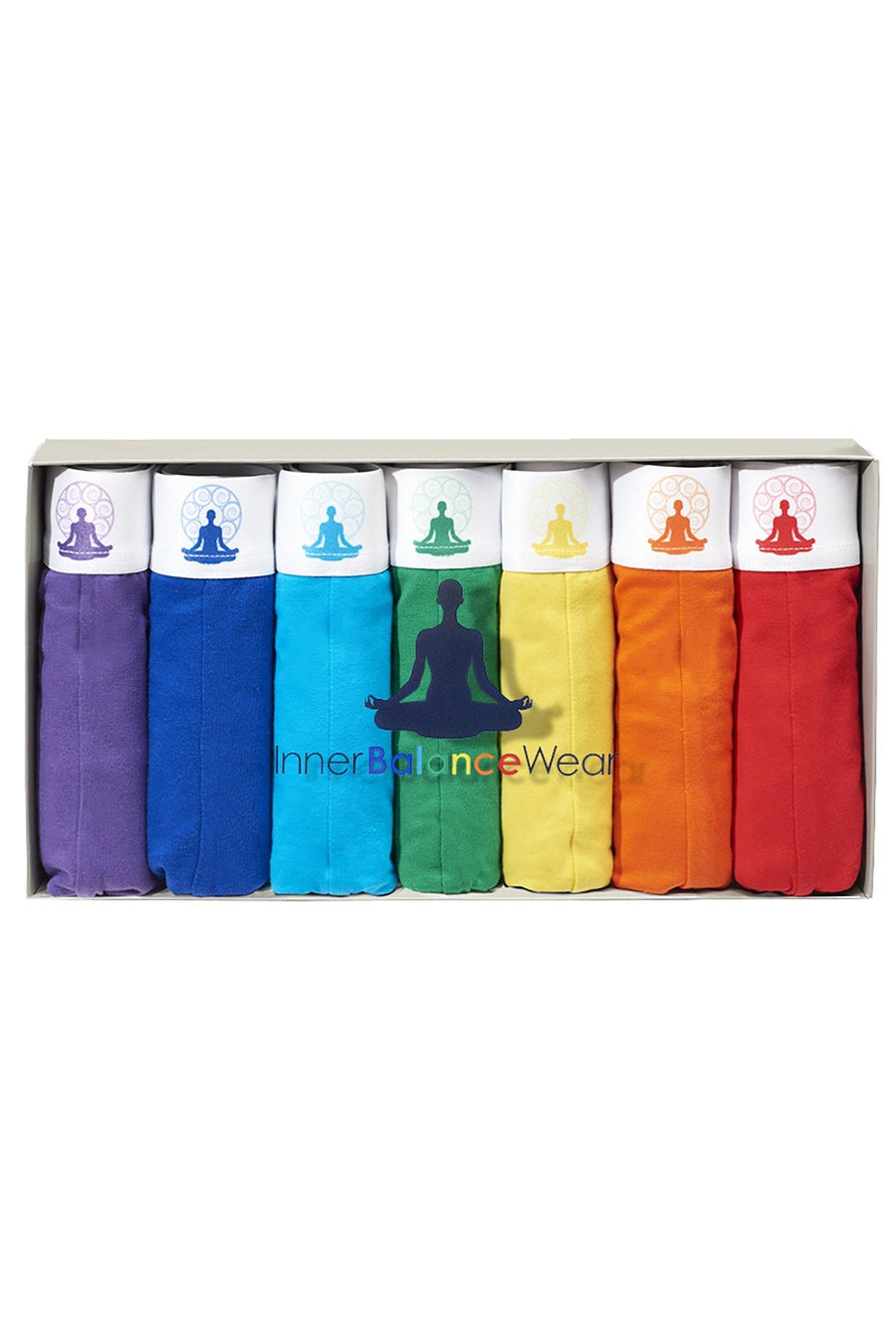 InnerBalanceWear 7-Chakra Affirmation Boxer Short 7-Pack Set