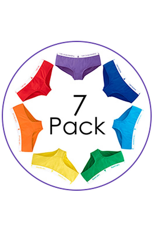 InnerBalanceWear 7-Chakra Affirmation Hipster 7-Pack Set