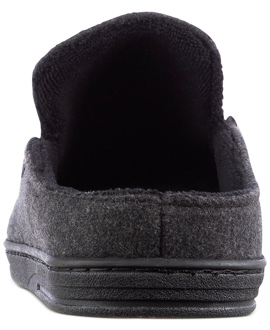 Isotoner Signature Grady Hood-back Moccasins Slippers Dark Charcoal Heather
