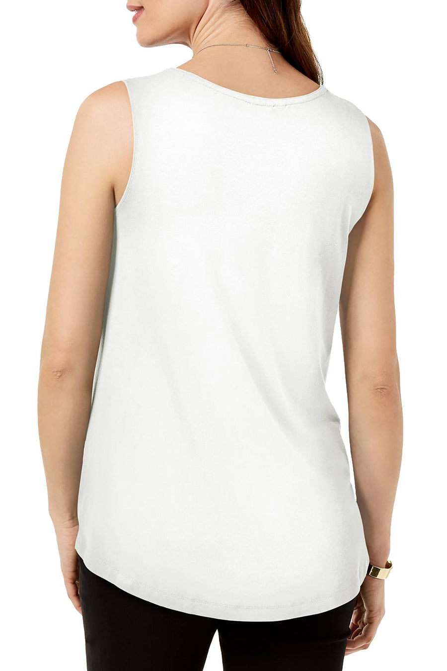 JM Collection Eggshell Petite Scoop-Neck Tank Top