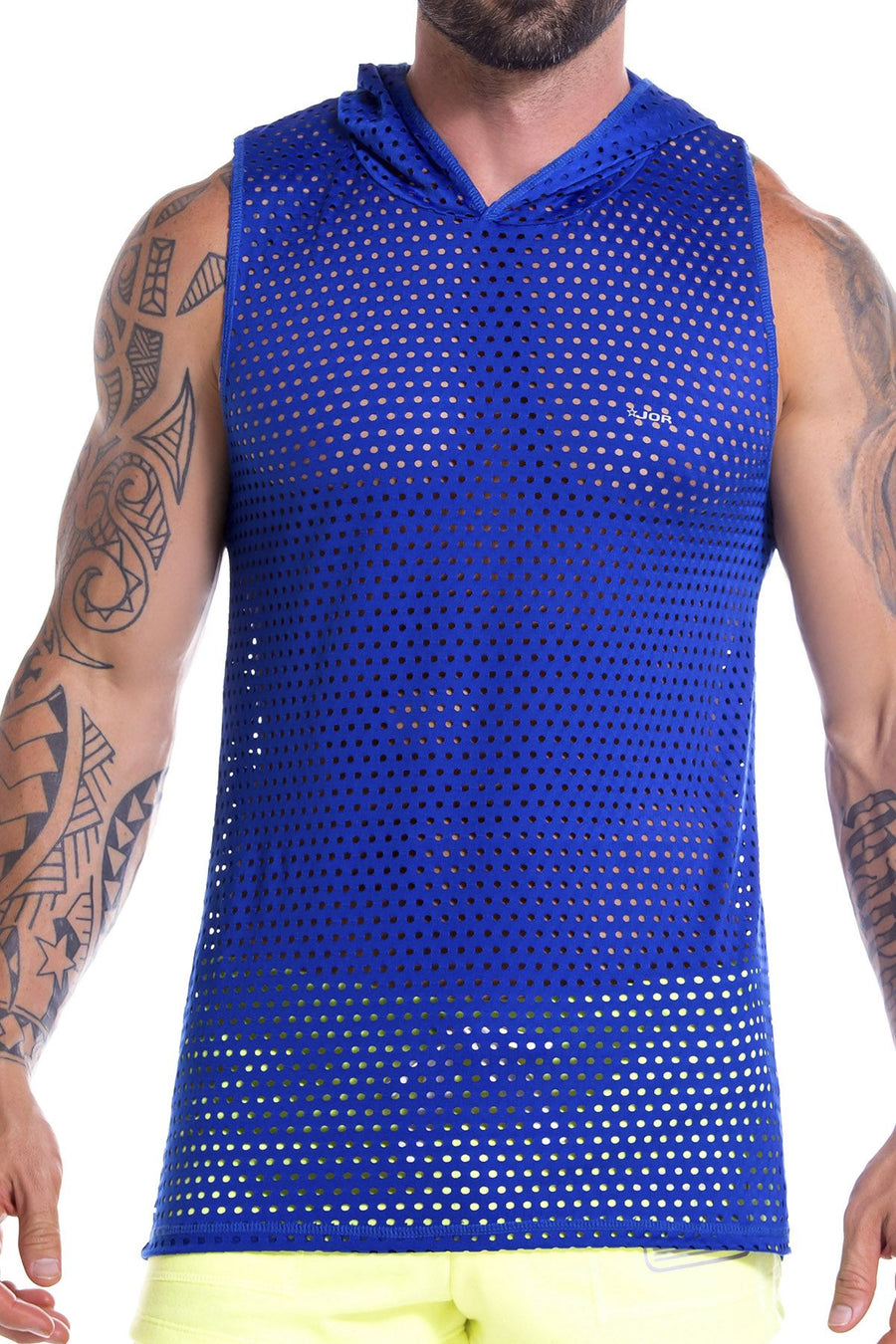 JOR 0826 Blue Stereo Hoodie Tank Top