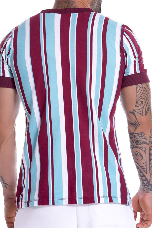 JOR 0903 Wine Stripes Shirt