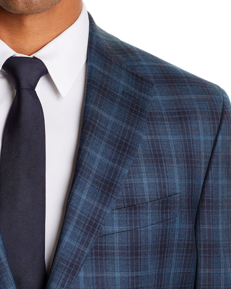Jack Victor Plaid Regular Fit Sport Coat Green/Navy
