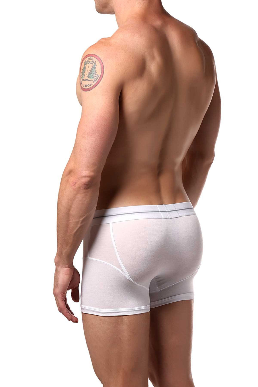 James Tudor White Button Fly Boxer