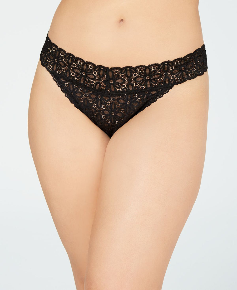 Jenni All Over One Lace Thong Underwear Classic Black