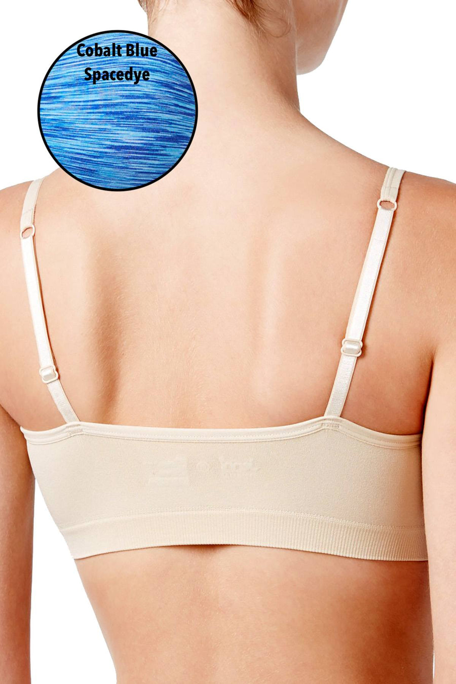 Jenni By Jennifer Moore Cobalt Blue Spacedye Seamless Lace Bralette