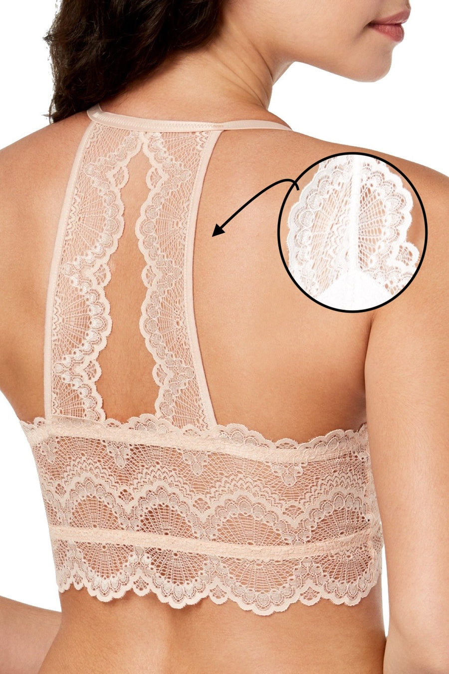 Jenni Splitback Lace Bralette in Bright White