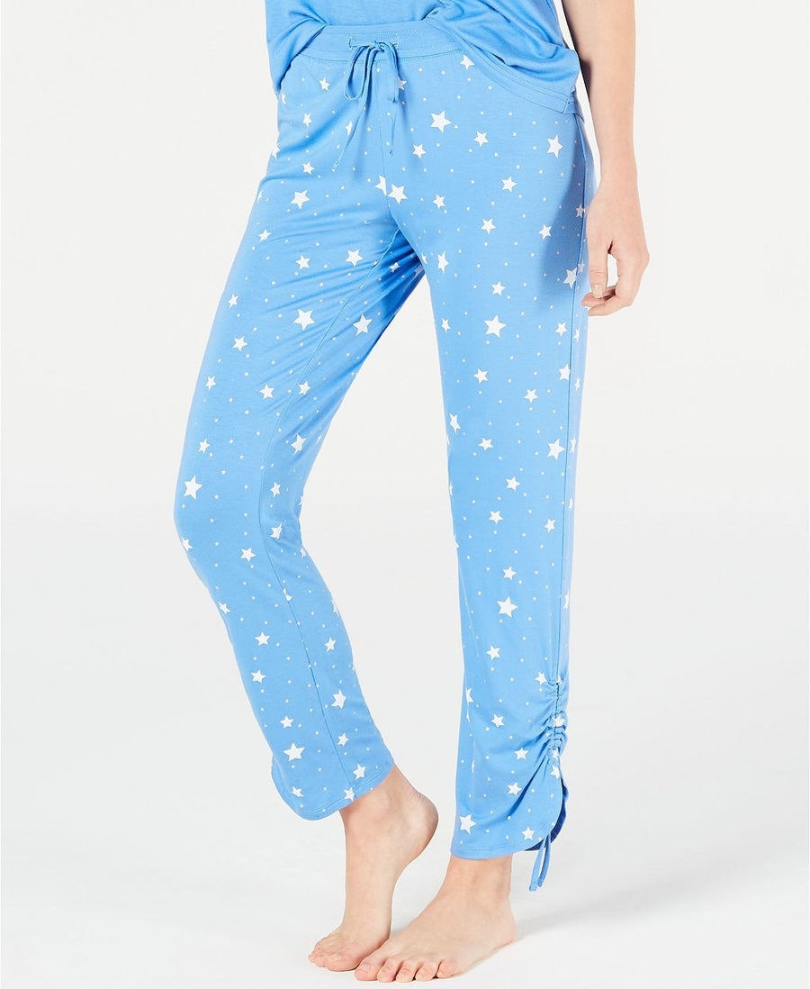 Jenni Ultra Soft Printed Pajama Pant in Tossed Stars Blue