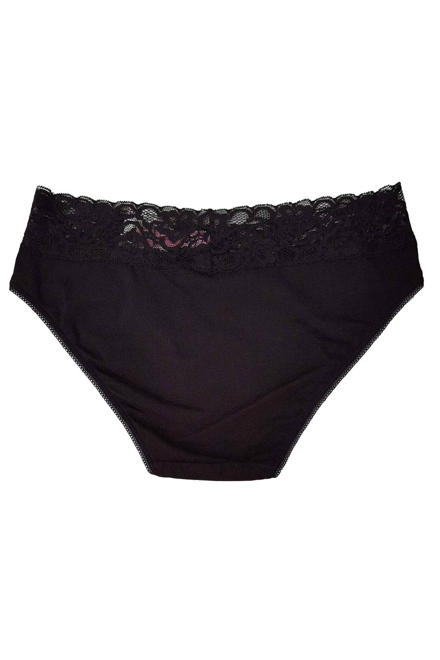 Jenni Wide Lace Brief in Classic Black