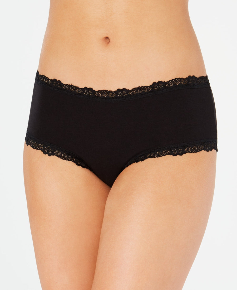 Jenni Women's Lace Trim Hipster Underwear Black