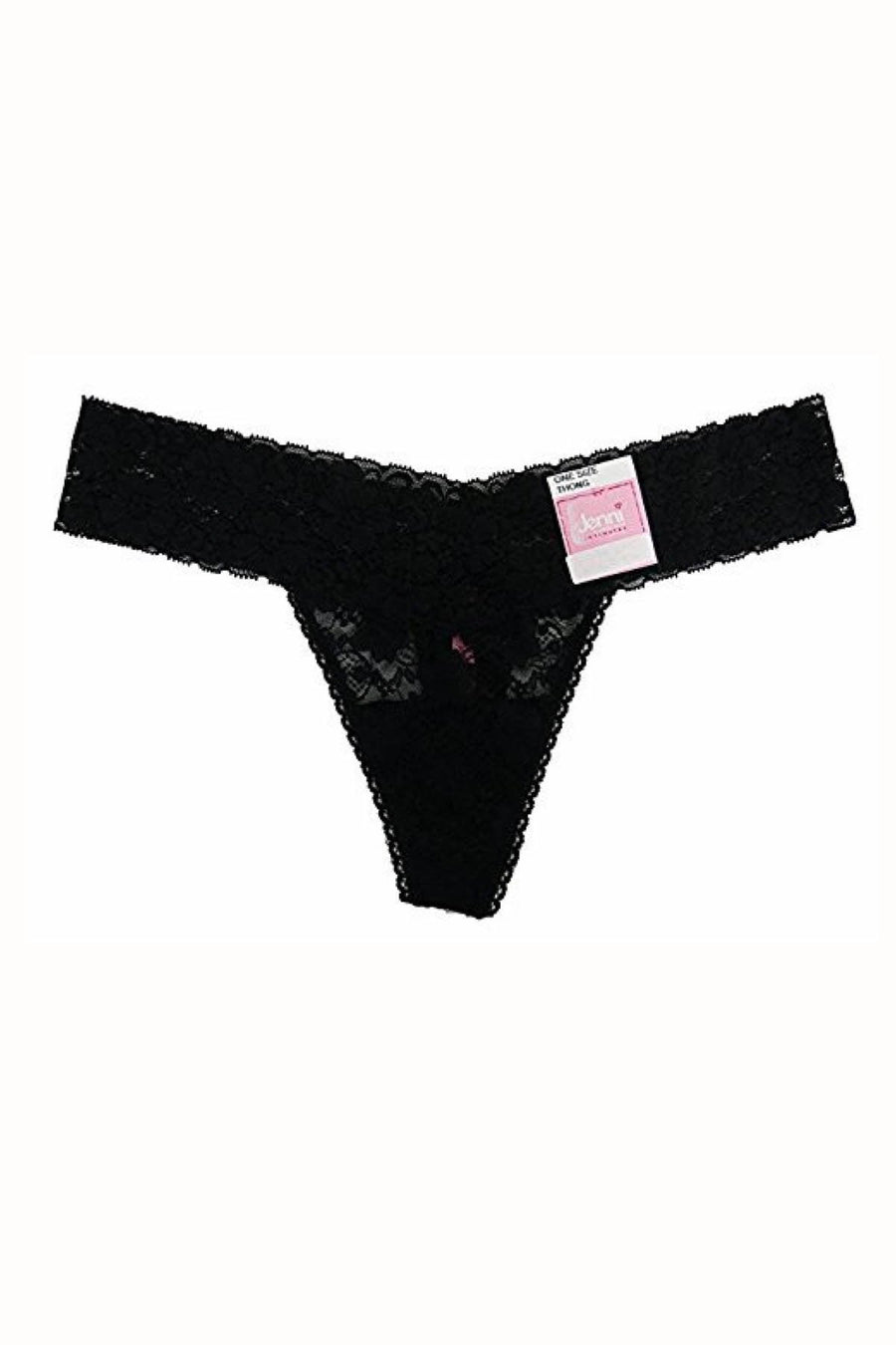 Jenni by Jennifer Moore Black Lace Thong