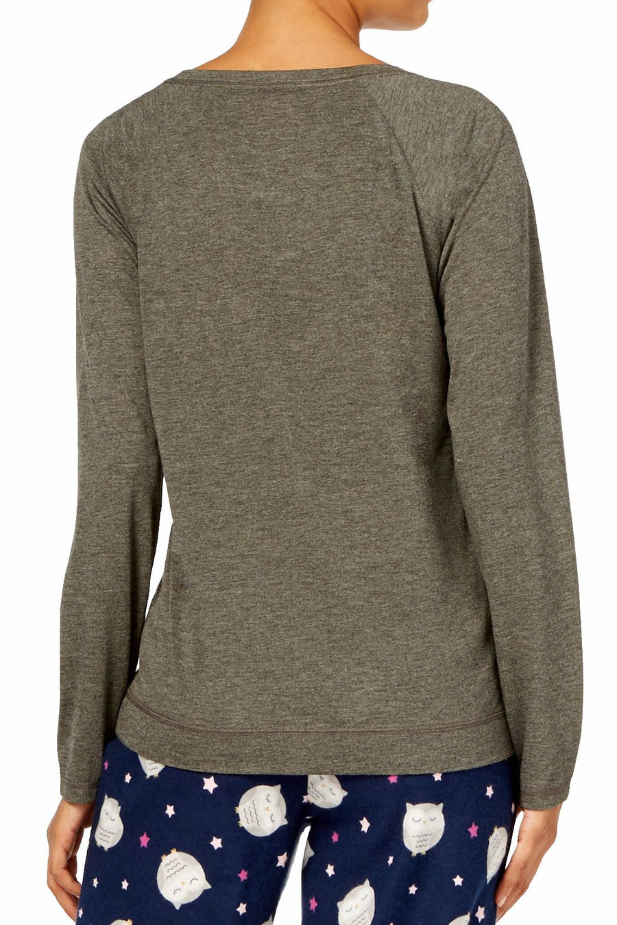 Jenni by Jennifer Moore Charcoal-Grey I'm So Sleepy PJ Top