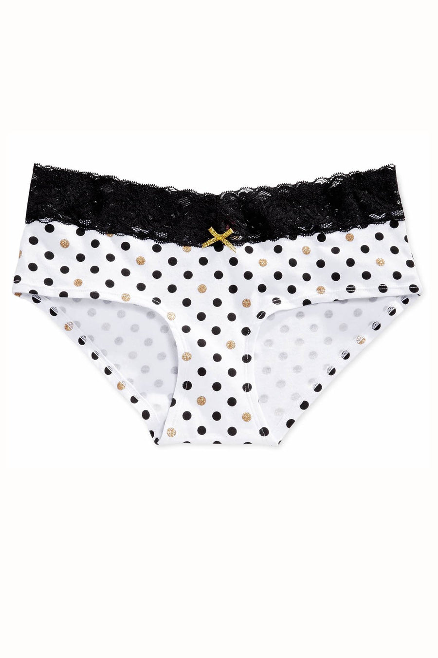 Jenni by Jennifer Moore Glitter-Dot Wide-Lace Cotton Hipster