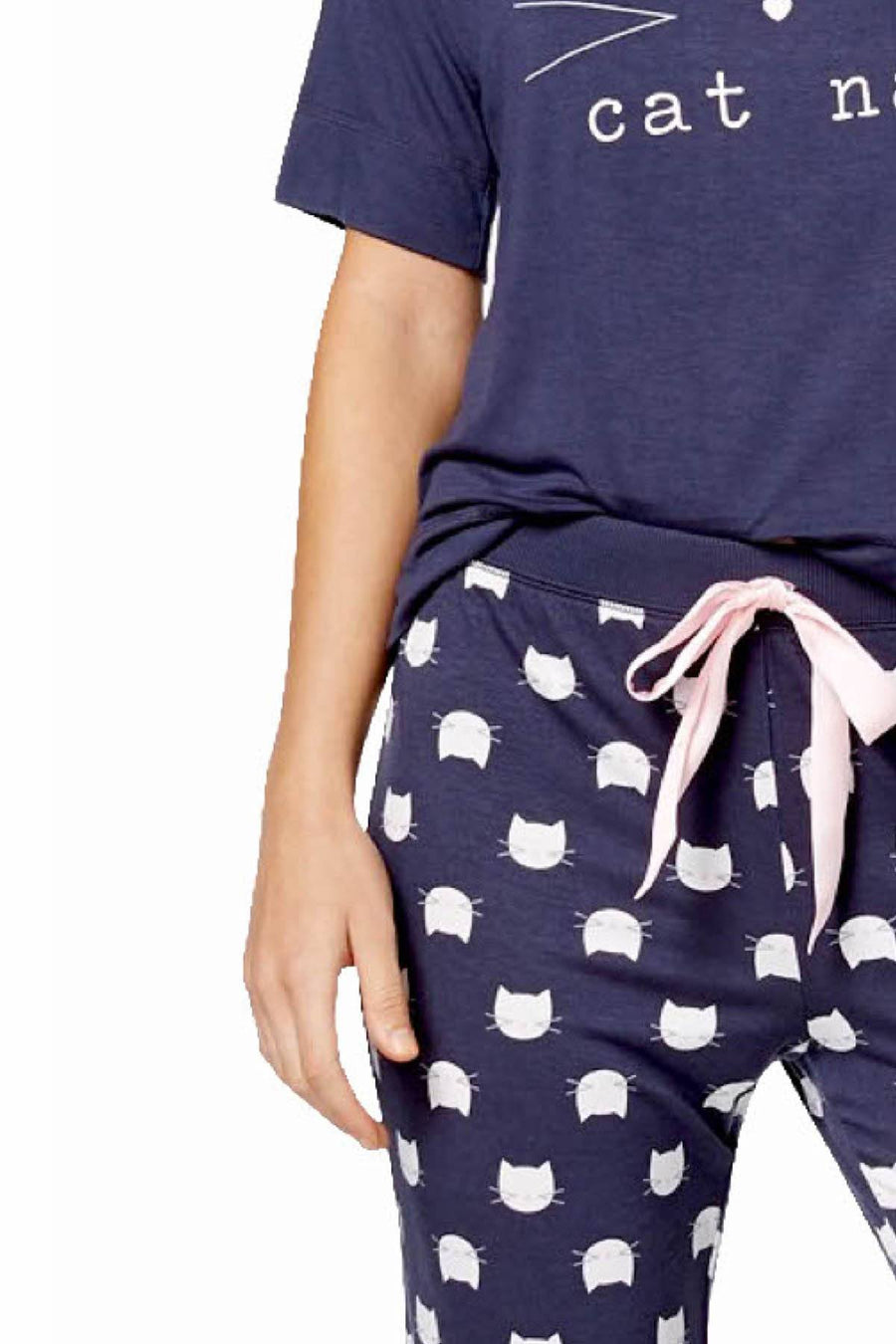 Jenni by Jennifer Moore PLUS Nairobi-Dusk Kitty-Face Jogger Pajama Pant