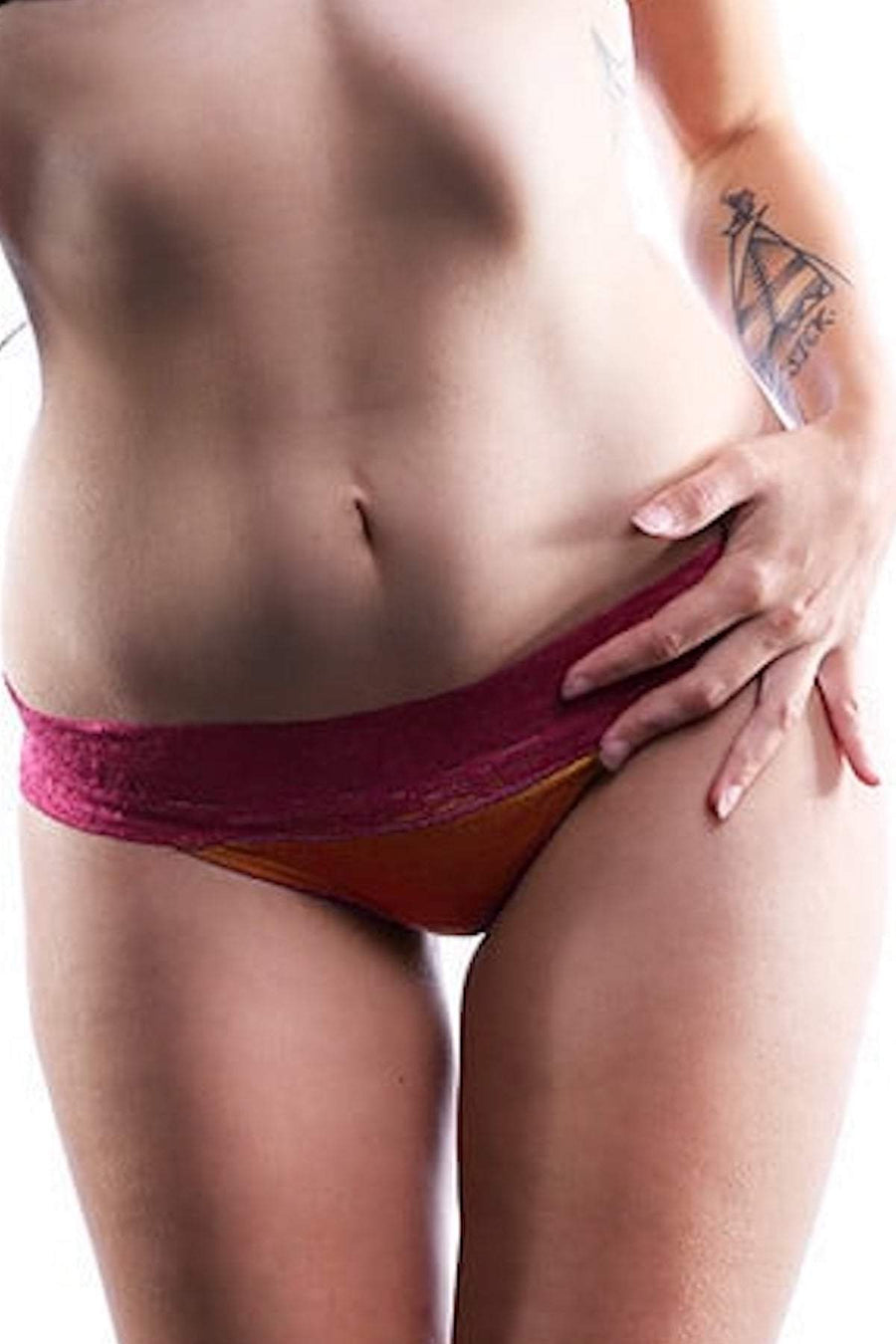 Jezebel Orange & Pink Sparkle Thong