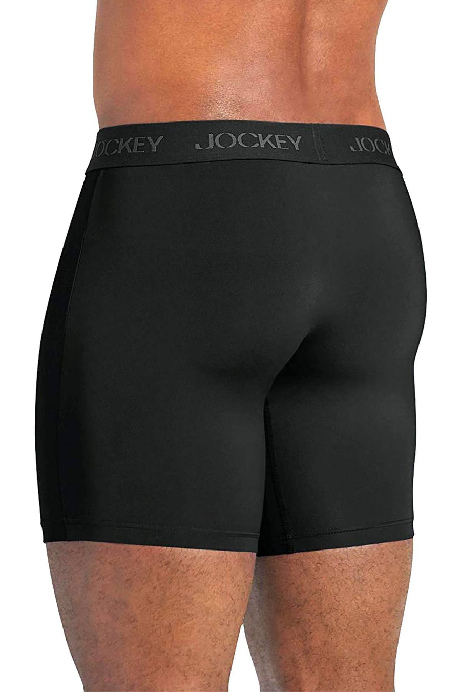 Jockey Black Big/Tall Sport Performance Microfiber Athletic-Fit Boxer Brief