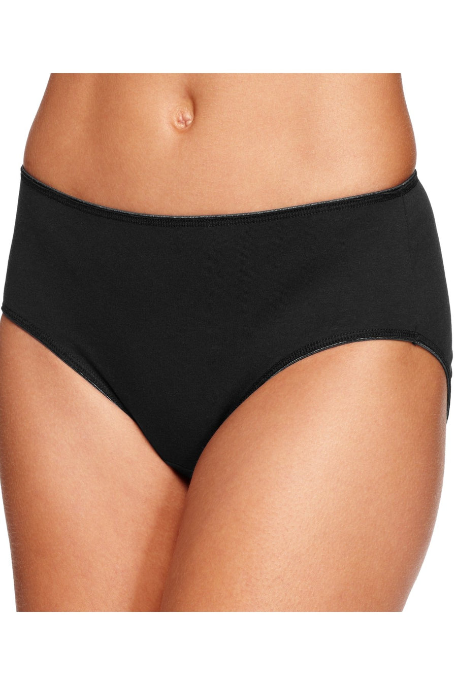 Jockey Black Elance Cotton-Stretch Classic Hipster